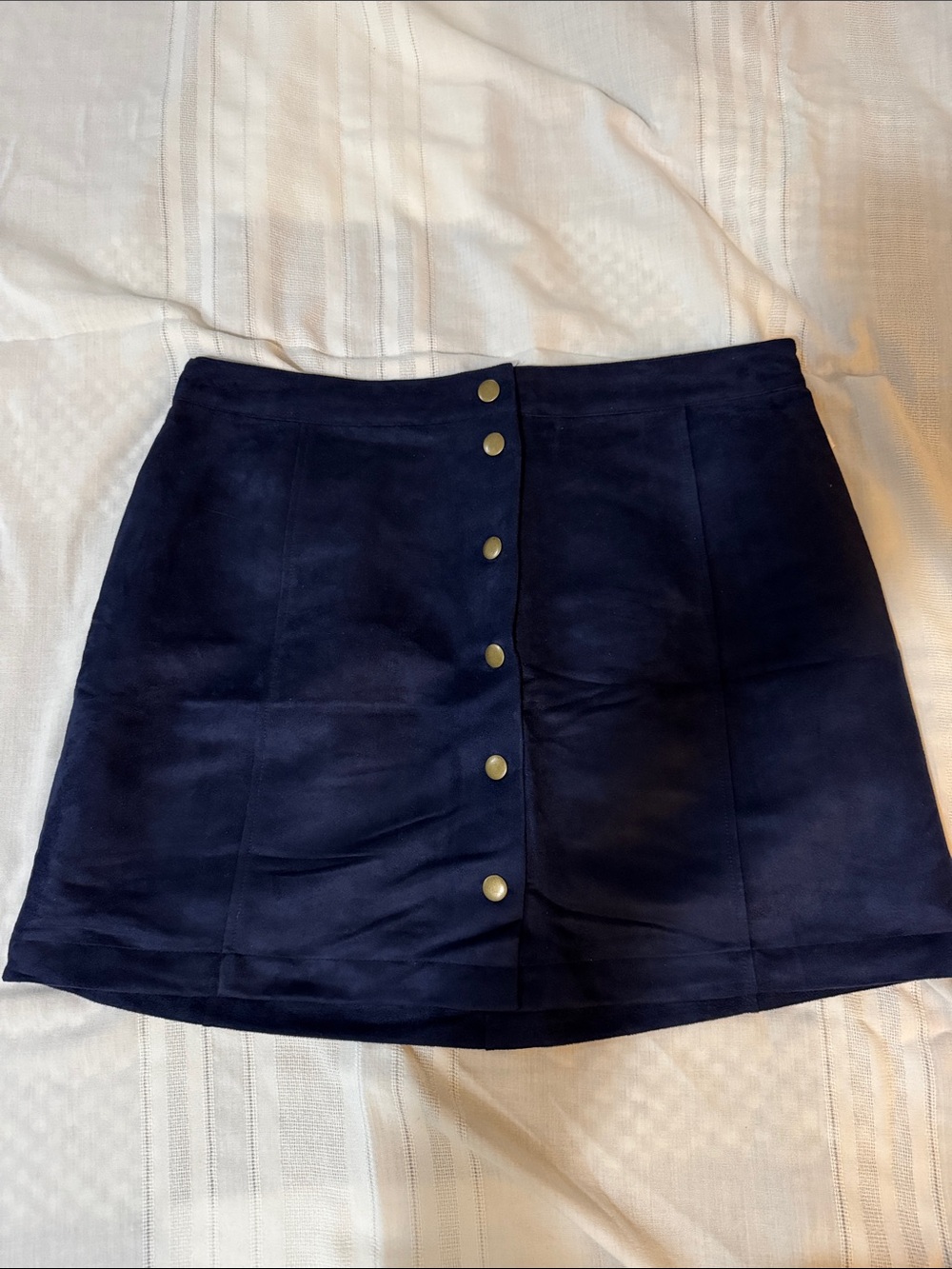 Old Navy Navy Button-Front Mini Skirt
